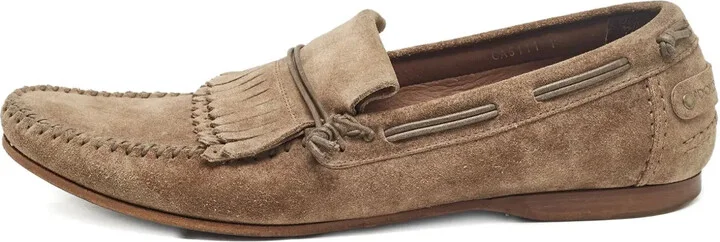 Fringe Suede Loafers