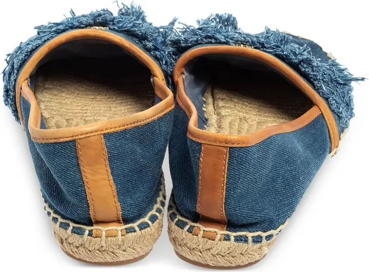 Fringed Denim Flats - Image 4