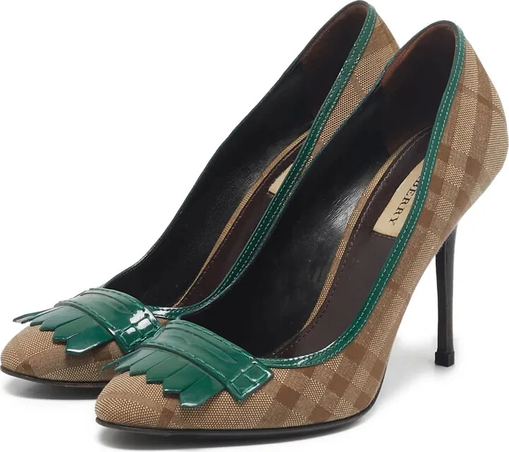 Fringed-Detail Heeled Pumps