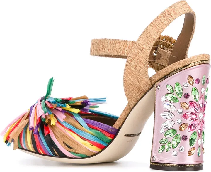 Fringed Embellished Sandals - Image 3