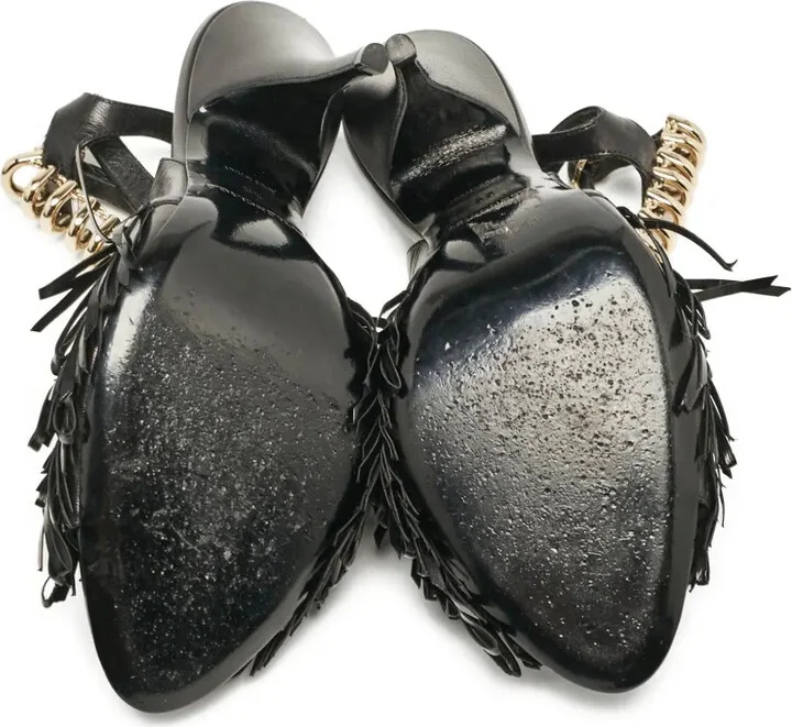 Fringed Heeled Sandals - Image 4