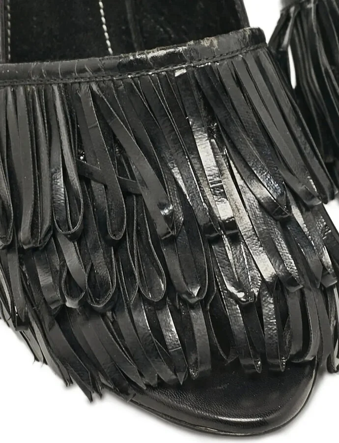 Fringed Heeled Sandals - Image 5