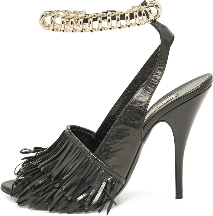 Fringed Heeled Sandals