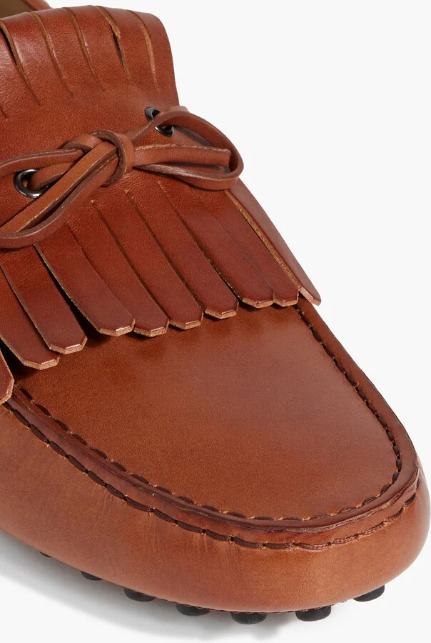 Fringed leather driving shoes - Image 4