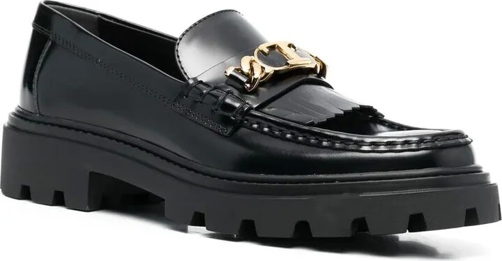 Fringed leather loafers - Image 2