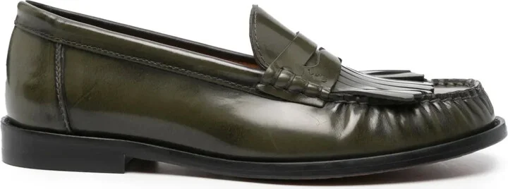 Fringed Leather Loafers