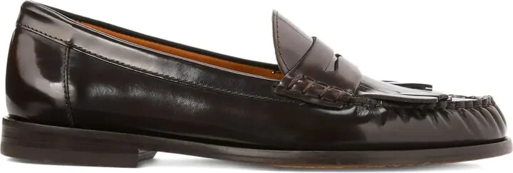 Fringed Leather Loafers