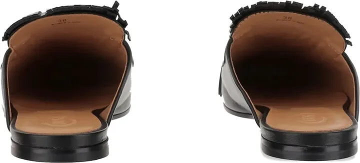 Fringed Leather Mules - Image 3