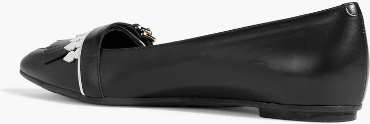 Fringed leather point-toe flats - Image 3
