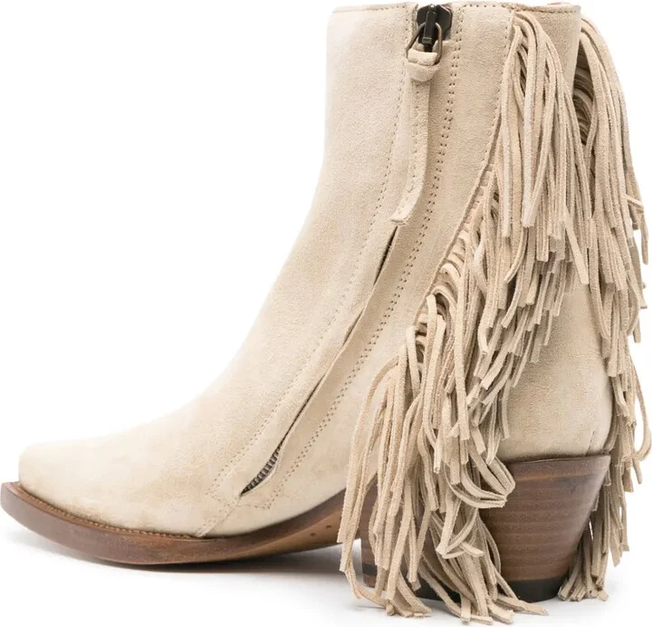 Fringed Suede Ankle Boots - Image 3