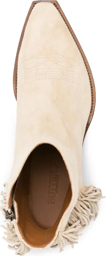 Fringed Suede Ankle Boots - Image 4