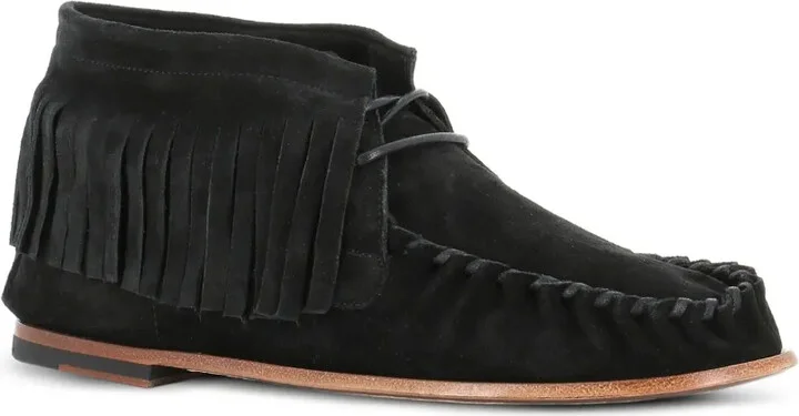 Fringed Suede Ankle Boots - Image 2