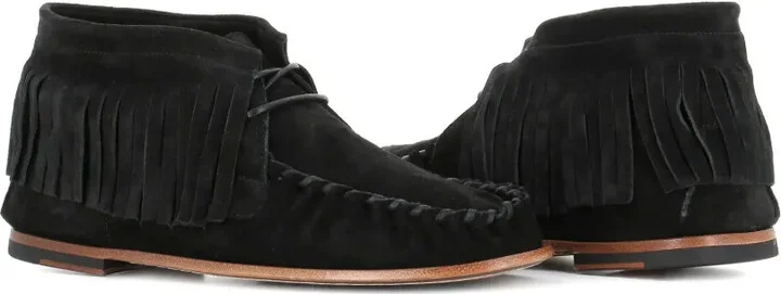 Fringed Suede Ankle Boots - Image 3
