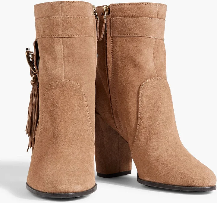 Fringed suede ankle boots - Image 2