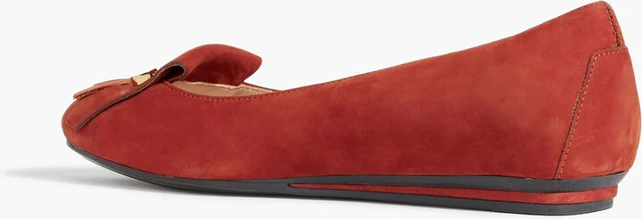 Fringed suede ballet flats - Image 3