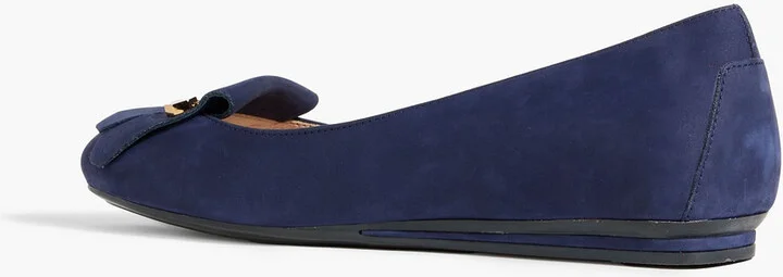 Fringed suede ballet flats - Image 6