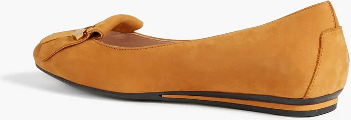 Fringed suede ballet flats - Image 9