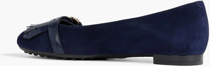 Fringed suede ballet flats - Image 3