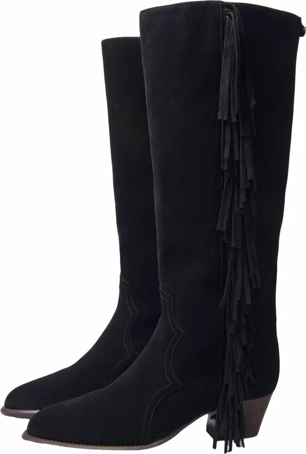 Fringed suede cowboy boots - Image 3