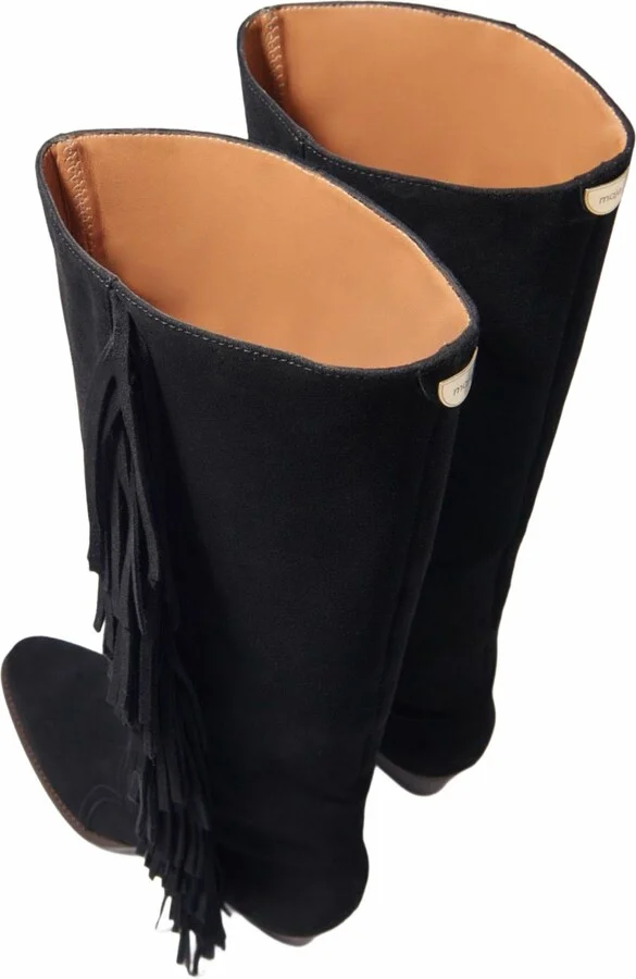 Fringed suede cowboy boots - Image 4