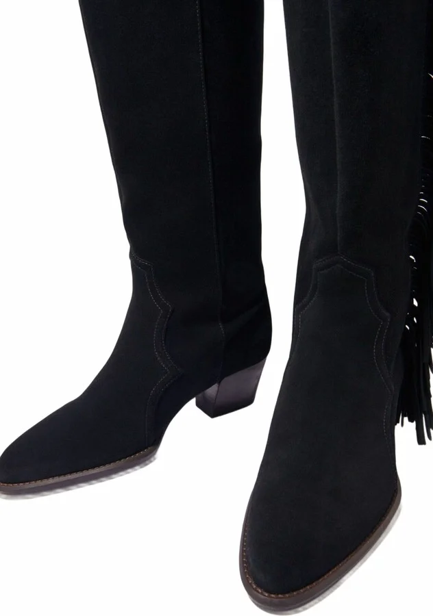 Fringed suede cowboy boots - Image 7