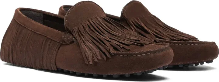 Fringed Suede Loafers - Image 2