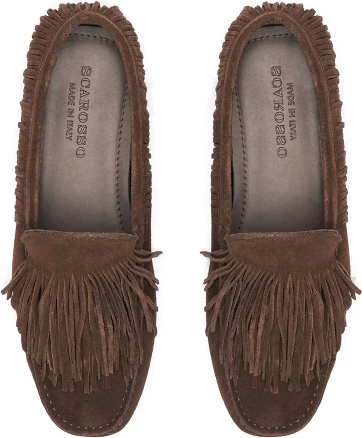Fringed Suede Loafers - Image 3