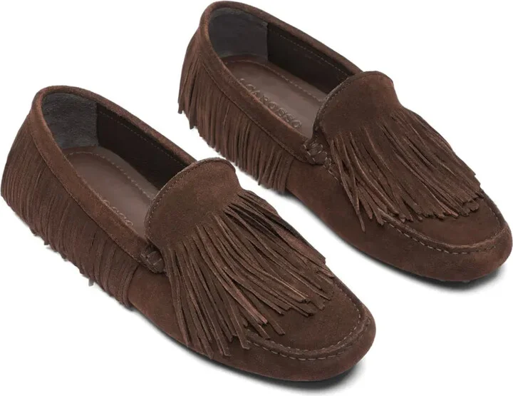 Fringed Suede Loafers - Image 4