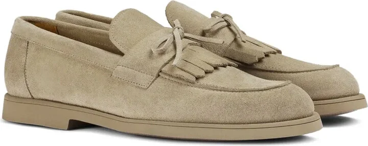 Fringed Suede Loafers - Image 2