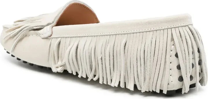 Fringed Suede Loafers - Image 3