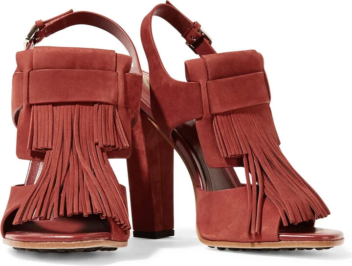 Fringed suede sandals - Image 2