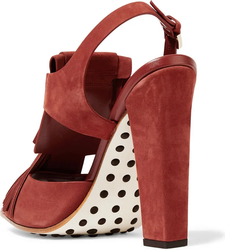 Fringed suede sandals - Image 3
