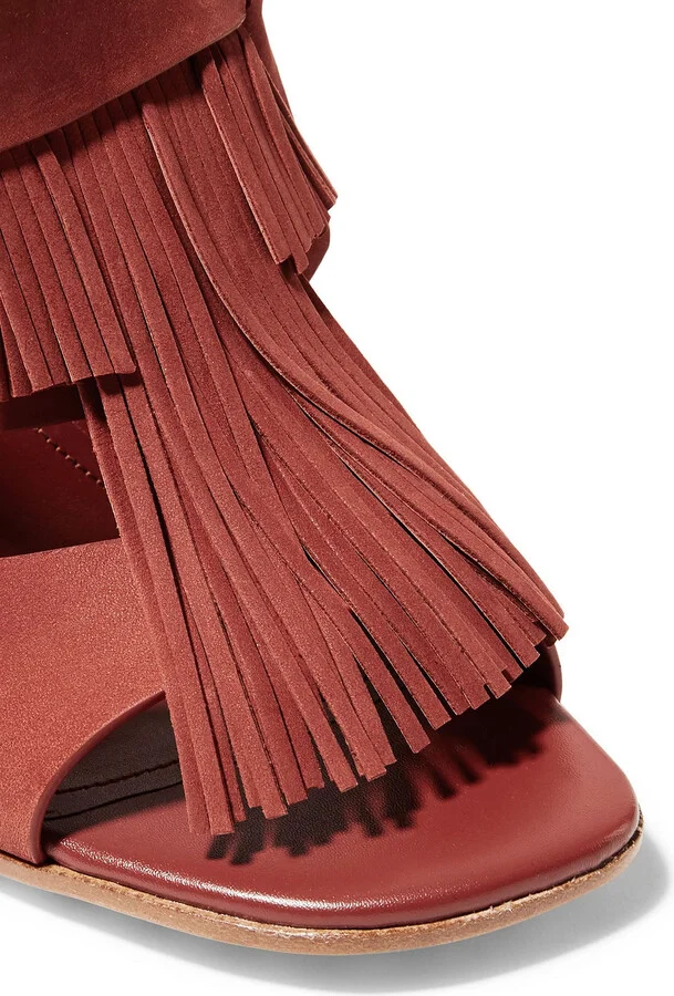 Fringed suede sandals - Image 4