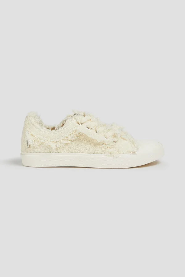 Fringed terry sneakers