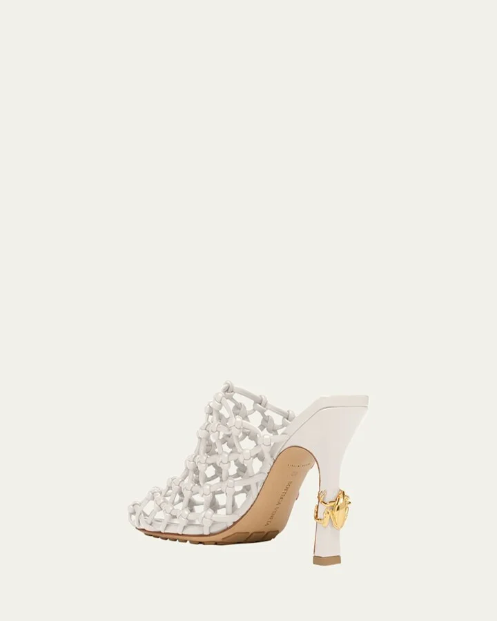 Frog Knotted Leather Stiletto Mules - Image 5