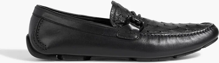 Front 4 embellished leather loafers