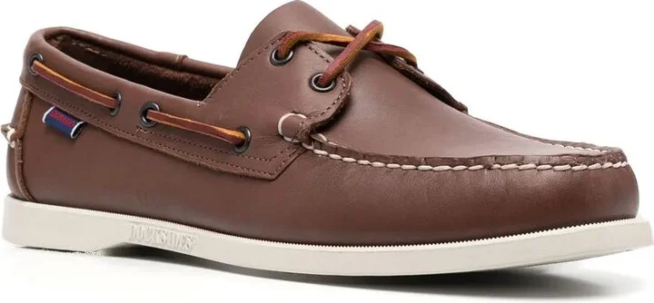 Front Lace-Up Detail Boat Shoes - Image 2