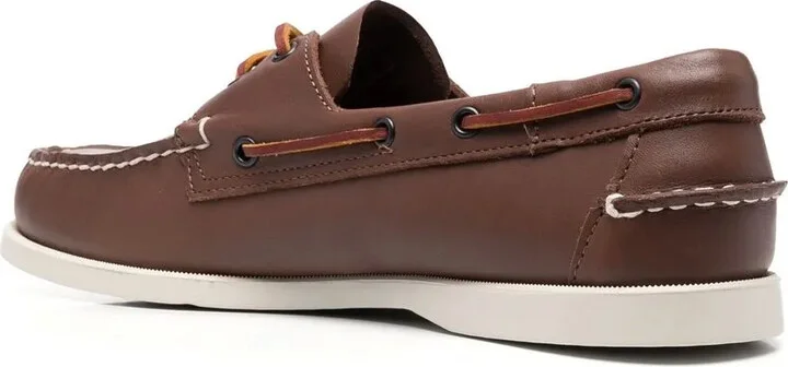 Front Lace-Up Detail Boat Shoes - Image 3