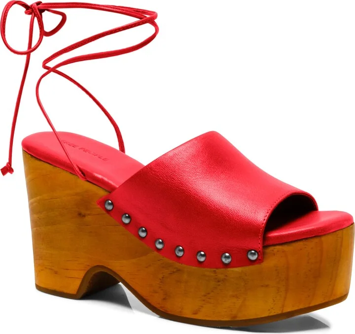 Front Row Ankle Wrap Platform Sandal