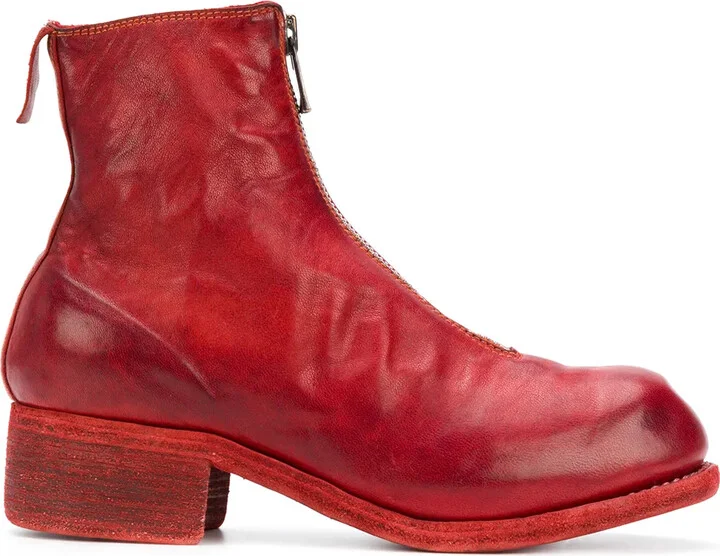 Front Zip Ankle Boots