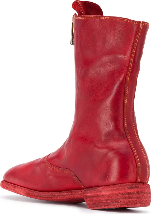 Front-Zip Leather Boots - Image 3