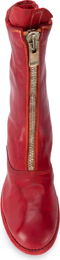 Front-Zip Leather Boots - Image 4