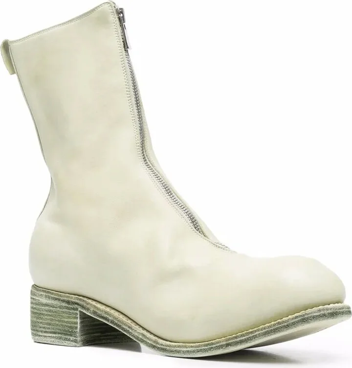 Front-Zip Round-Toe Boots - Image 2