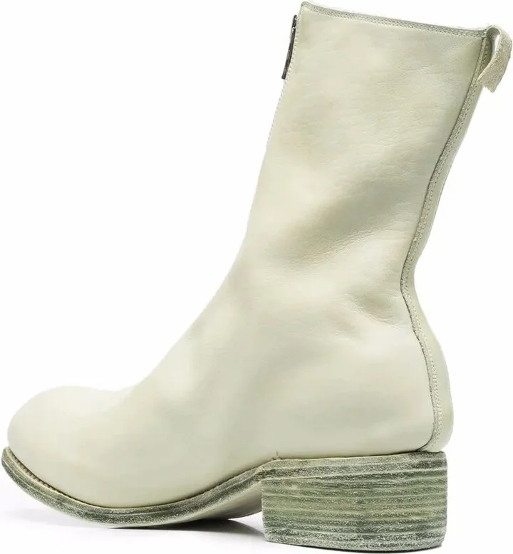 Front-Zip Round-Toe Boots - Image 3