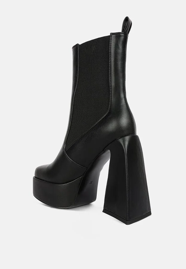 Frosty High Platform Block Heel Chelsea Boot - Image 3