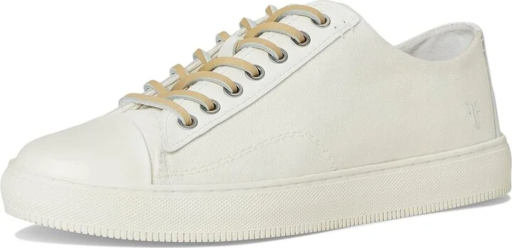 Frye Astor Cap Toe Low Lace Men's Shoes White : 10.5 D - Medium, Canvas/Leather - Image 5