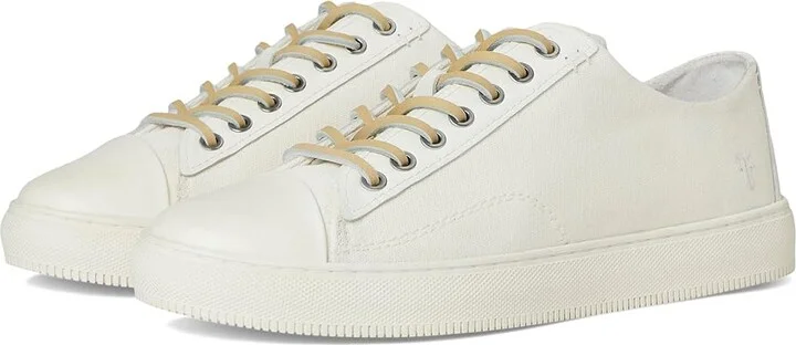 Frye Astor Cap Toe Low Lace Men's Shoes White : 10.5 D - Medium, Canvas/Leather