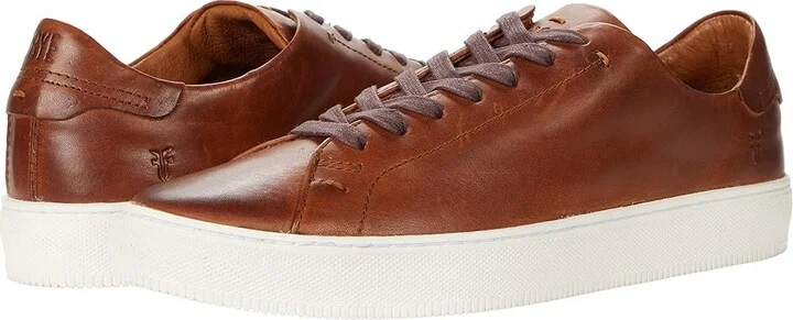 Frye Astor Low Lace Men's Lace up casual Shoes Caramel Antique Pull Up : 8 D - Medium, Leather