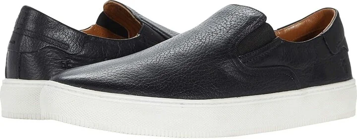 Frye Astor Slip-On Men's Shoes Black Crust Veg Tan Tumbled : 9.5 D - Medium, Leather