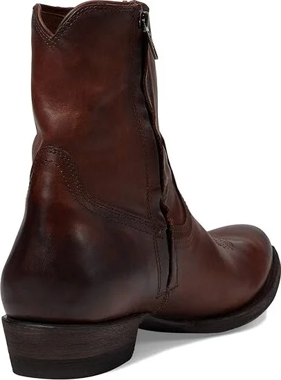 Frye Austin Inside Zip Men's Boots Cognac : 8 D - Medium, Leather - Image 4